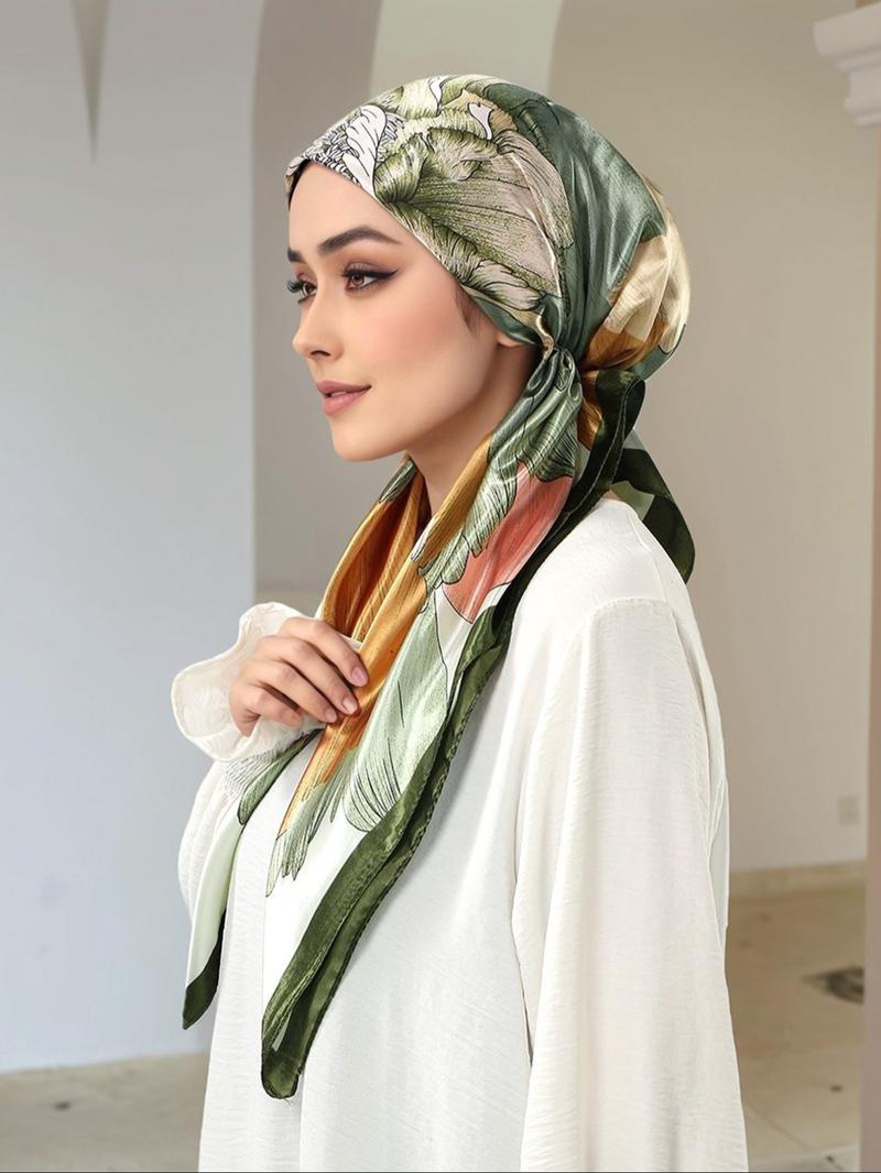 Elegant Satin Hijab Scarf, Soft Breathable Fabric, Easy Sweat Absorption, Perfect for Daily Wear, Elastic Fit Design Elegant Satin Hijab Scarf, Soft Breathable Fabric, Easy Sweat Absorption, Perfect for Daily Wear, Elastic Fit Design