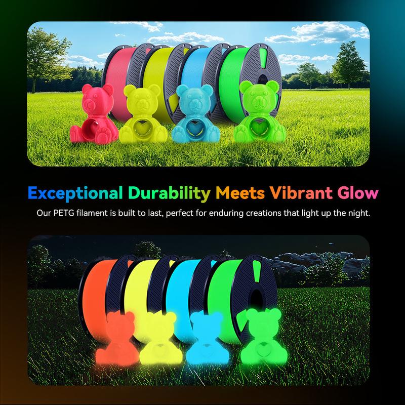 PETG Glow in The Dark (Luminous) SUNLU 3D Printer Filament 1KG PETG Glow in The Dark (Luminous) SUNLU 3D Printer Filament 1KG