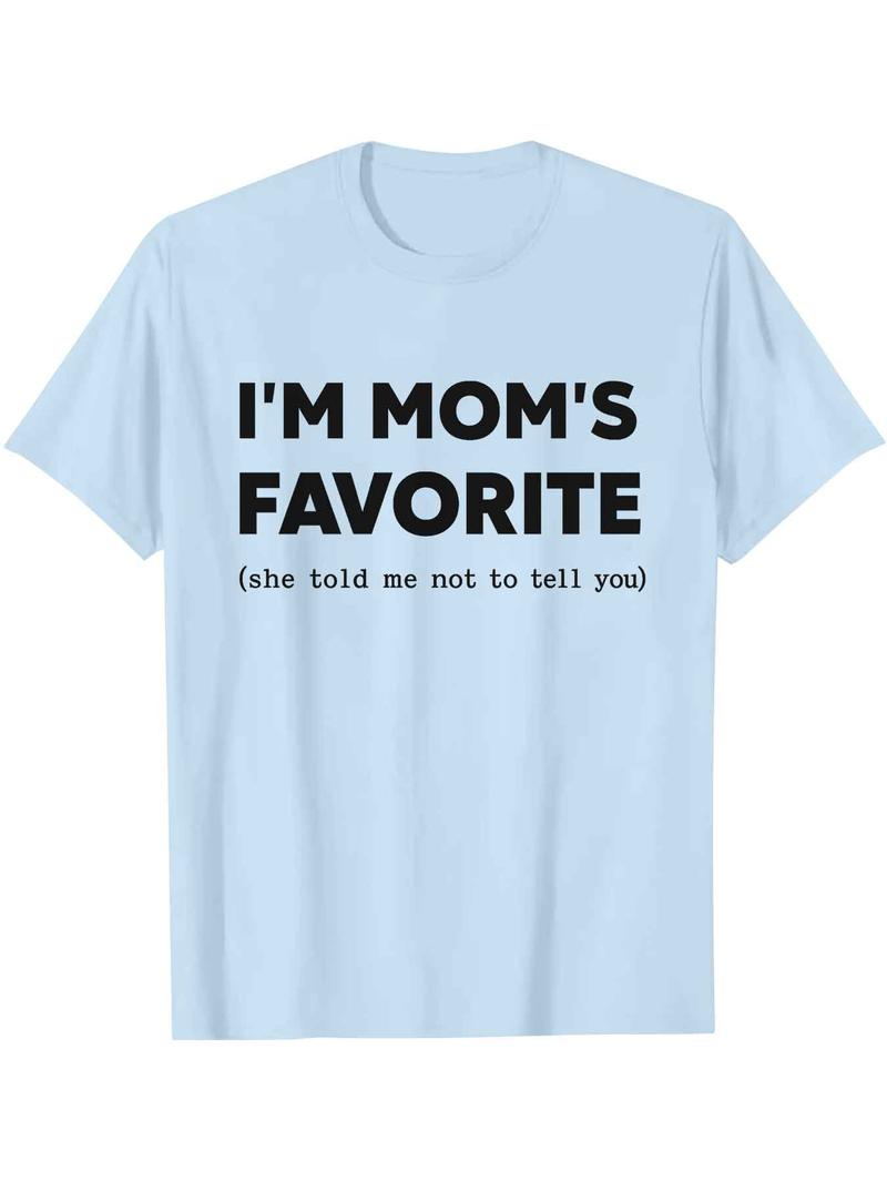 Funny Moms Favorite Son Daughter I'm Mom's Favorite T-Shirt Golf Gift for Men and Women Summer Wear