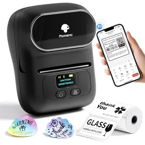 Phomemo Bluetooth Label Maker Portable Barcode Thermal Printer for Small Business Address Logo Clothing Mailing Sticker Printers Compatible