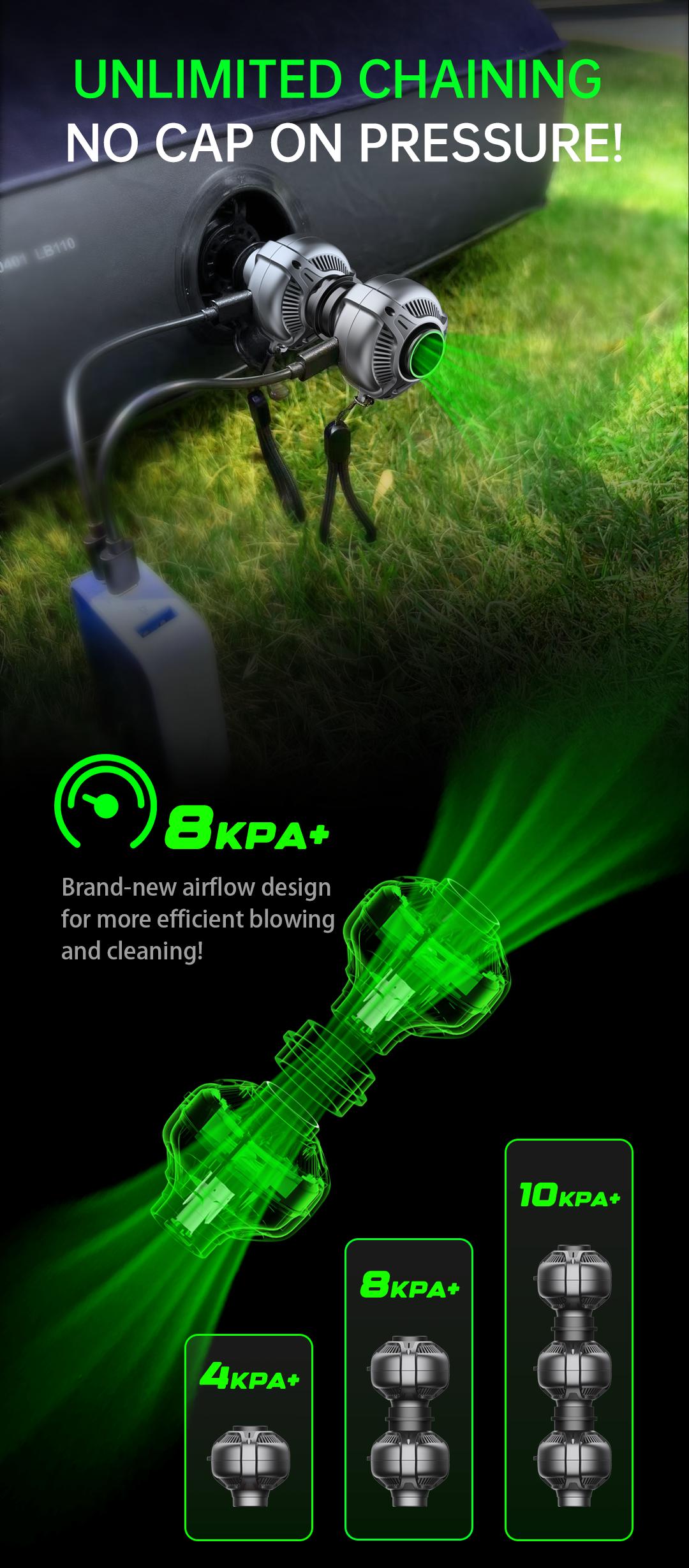 GT-02 Mini Air Pump 30g – Ultra-Light Mini Portable Electric Air Pump, 4-in-1 Inflate & Deflate Mini Vacuum Pump, Mini Inflator for Pool Floats, Air Mattress, Camping & Travel