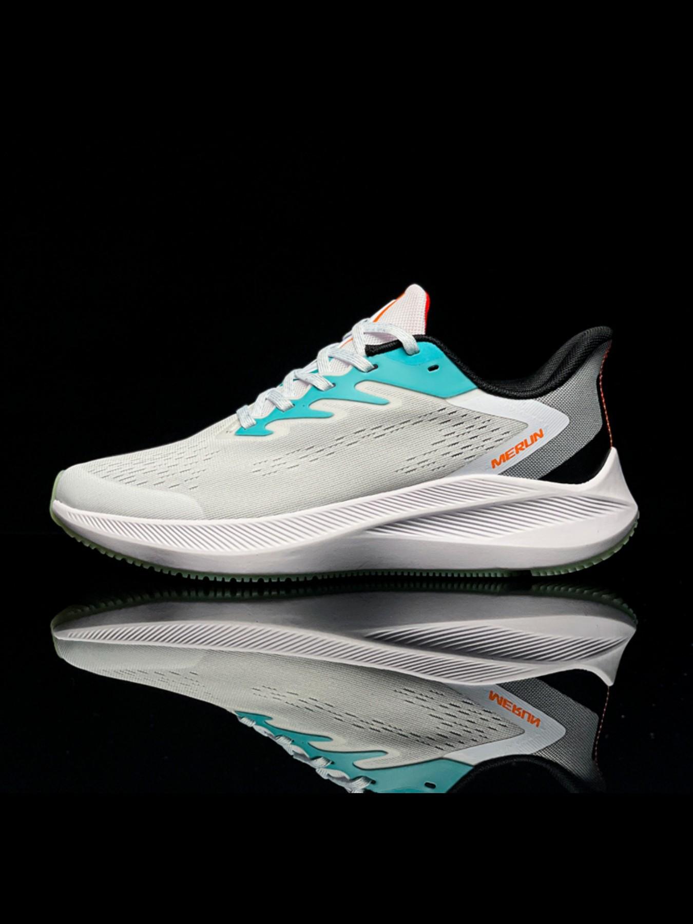 Meng Run W7 Seamless Mesh Running Shoes, Lightweight Design, Sporty Fit, Breathable Knit Upper, Universal Slip-On Sole