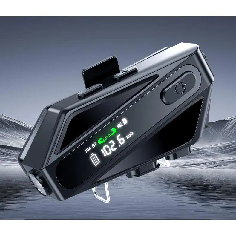 Wireless Motorcycle Helmet Bluetooth 5.3 Headset with Mic, Active Noise Cancel, IPX7 Rating, 15m Range, Stereo Sound, Music Support, Universal Fit, Active Cancel