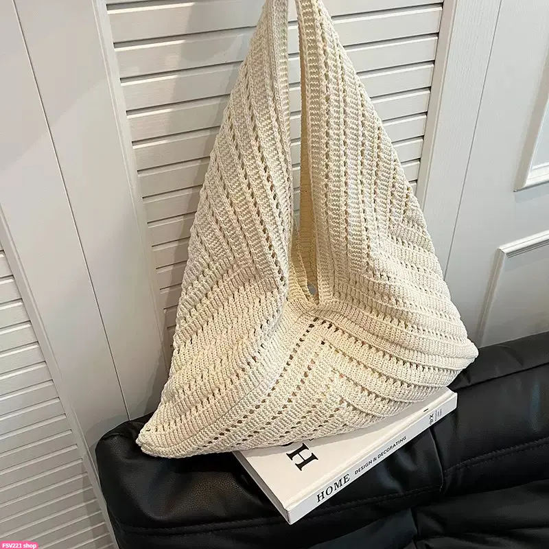 2026 New Trendy Woven Shoulder Bag for Women, Large Capacity Casual Tote Bag, Fashion Lightweight Commute Handbag, Durable Breathable Daily Bag Perfect for Office Work, Travel, Shopping, School, Beach Trips & Everyday Street Style Outfits