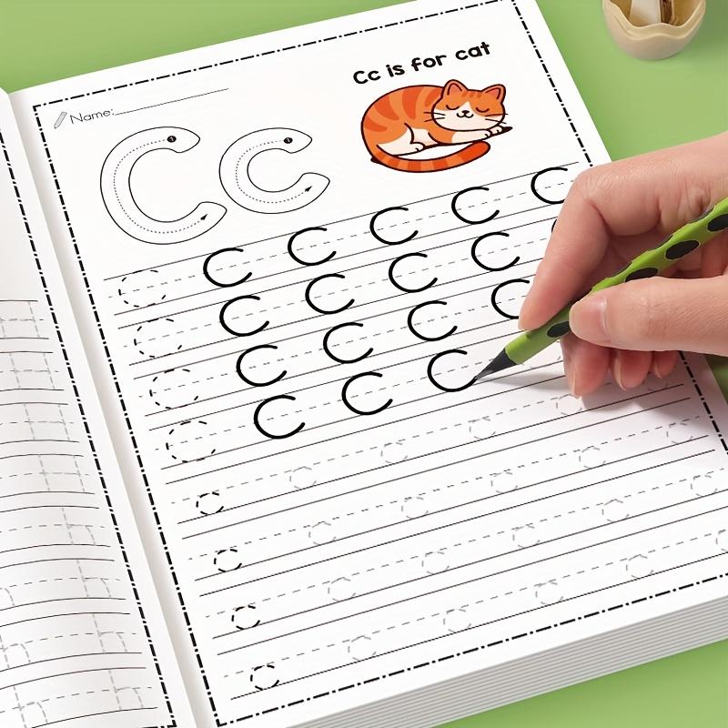 This 32-Page Children'S Writing Practice Book Is Designed For Preschool Children And Is Suitable For Home And School Use, School Supplies, Early Education, Learning Activity Book, Learning Materials, Alphabet Practice Book, Tracing Preschool Books