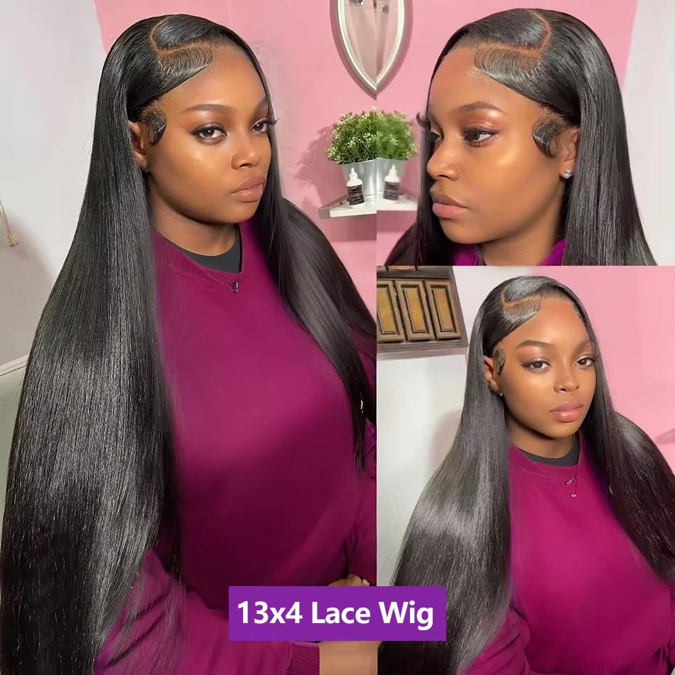 Brazilian 30 36 Inch Bone Straight HD Lace Wigs Human Hair 13x6 13x4 Transparent Lace Front Wig Smooth Human Hair Wigs For Women 180 Density Pre Plucked Natural Color TikTokShopBlackFriday