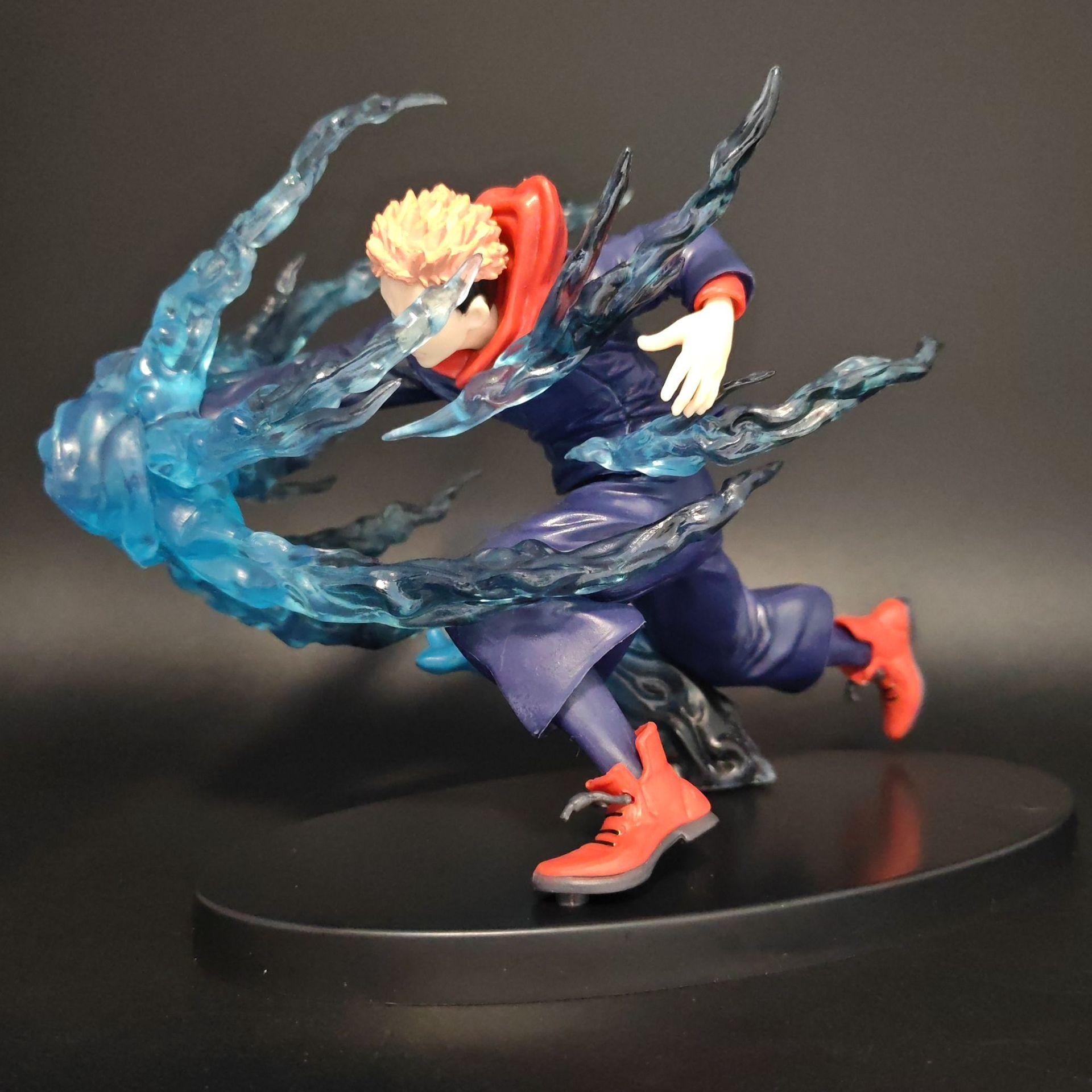 New Jujutsu Kaisen Yuji Itadori Anime Model Desktop PC Case Accessory Figure Statue, Collectible Handmade Ornament for Fans