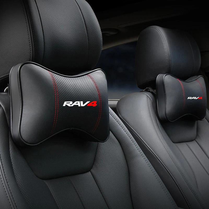 PU Leather Car Headrest Cushion, Neck Pillow Seat Cover, Seat Belt Shoulder Pads, Toyota Rav4 Gr 86 Supra Yaris Accessories