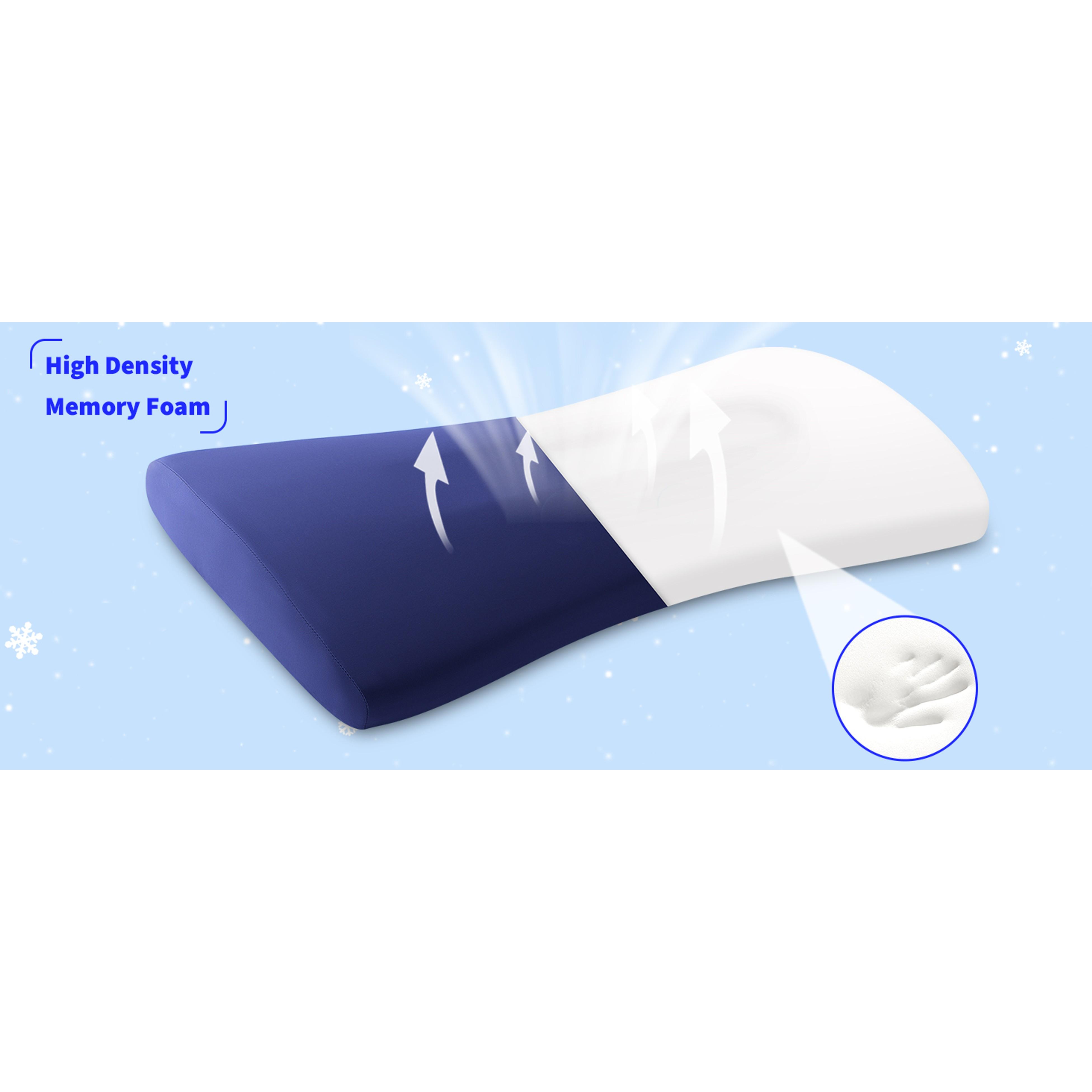 Lumbar Support Pillow for Bed Relief Back Pain: Lower Back Pillow for Sleeping - Memory Foam Waist Pillow - Cooling Back Bolster Pillow for Side, Back&Stomach Sleepers - Bed Rest Pillow for Car, Sofa