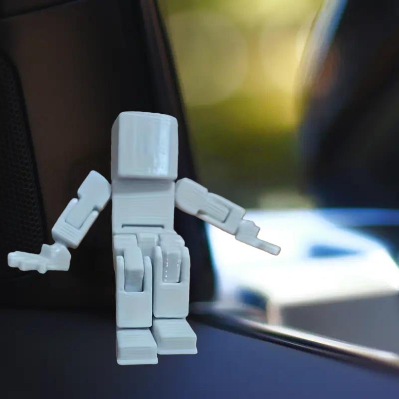 Adjustable Jointed Block Figure Model, Articulated Figures, Action Figurine, Desk Decoration for Computer, Office, School, Bedside Table, Car Console, Party, Home Decor Gift