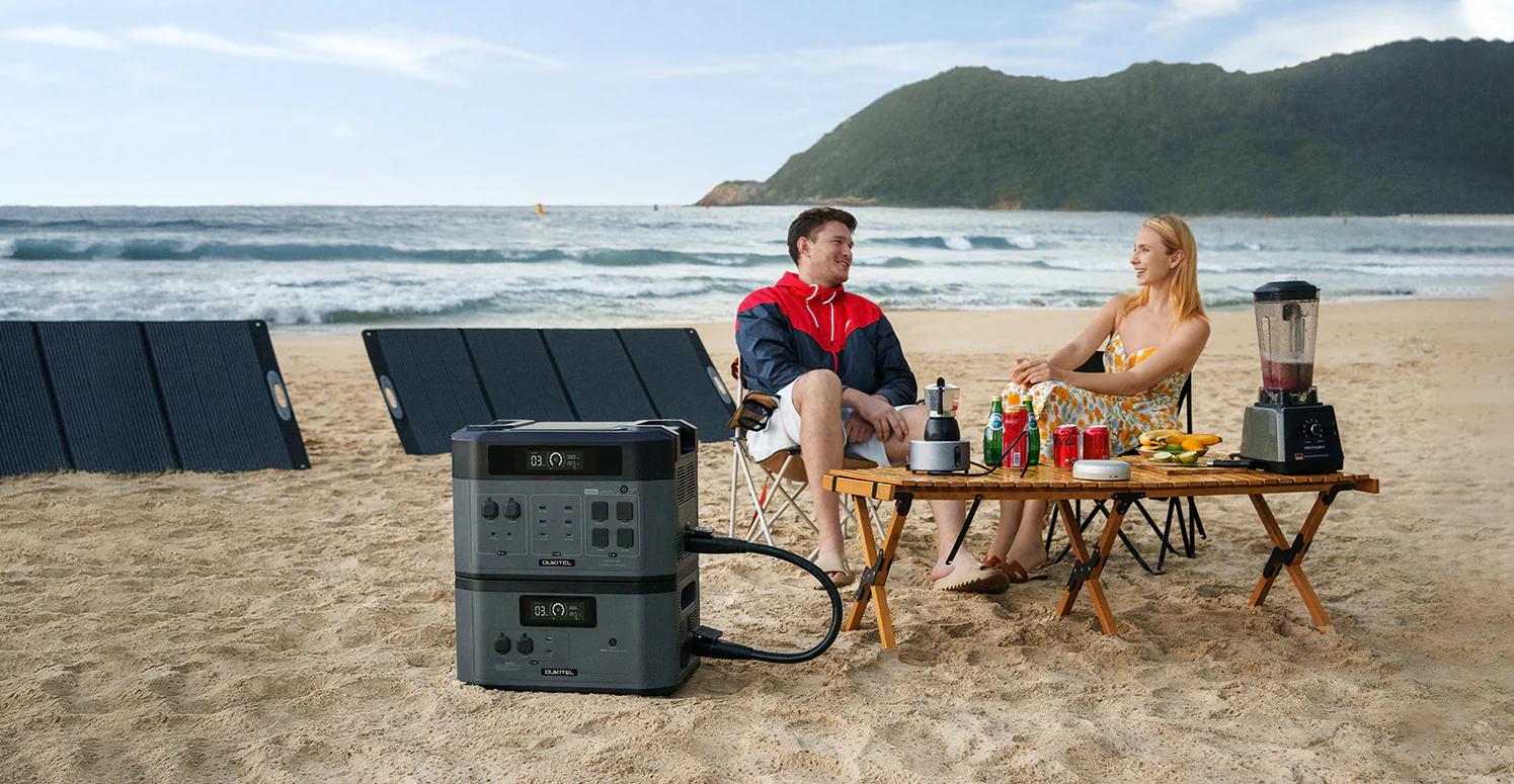 OUKITEL BP2000 2048Wh Bi-directional Battery Generator for Home Power Outage Outdoor Camping RV LiFePO4 Battery Backup Power 16KWh Expandable Capacity 2200W Output