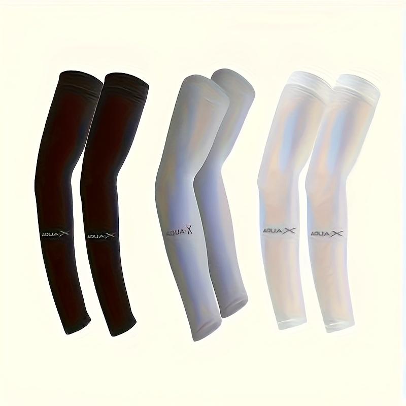 2 pieces (1 pair) cooling arm sleeves, high elasticity, breathable polyester fiber, suitable for driving, golf, fishing, cycling, hiking and outdoor sports - solid color, stretch and snug fit (Model: DM651)