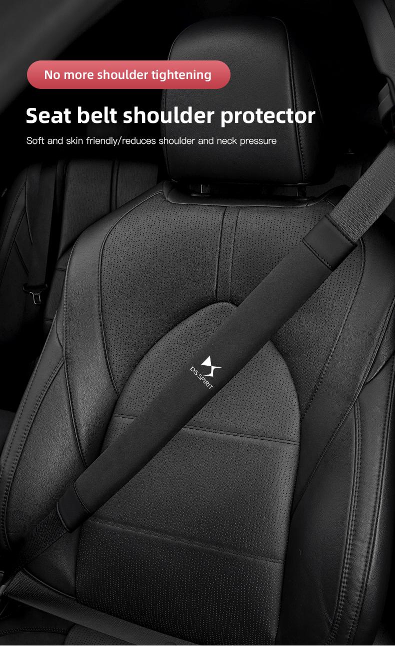 2Pcs Car Seat Belt Safety Shoulder Covers Car Accessories For DS SPIRIT DS3 DS4 DS4S DS5 5LS DS6 DS7 DS9 WILD RUBIS E-Tense DIVINEDS