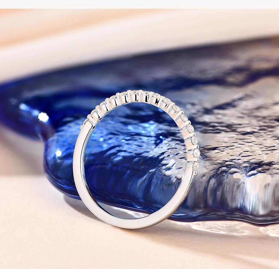 Bubble Ring for Women Synthetic Moissanite Solitaire Ring Eternity 925 Silver Wedding Band Engagement R107 SpringStatements