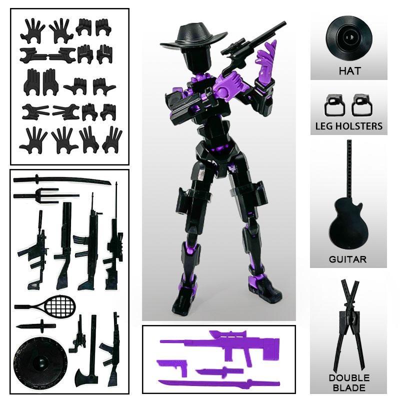 T13 Action Figure, Multi-Jointed Flexible Toy, Lucky Number 13 Doll, Desktop Decoration Gift for Game Enthusiasts, Durable Abs Material