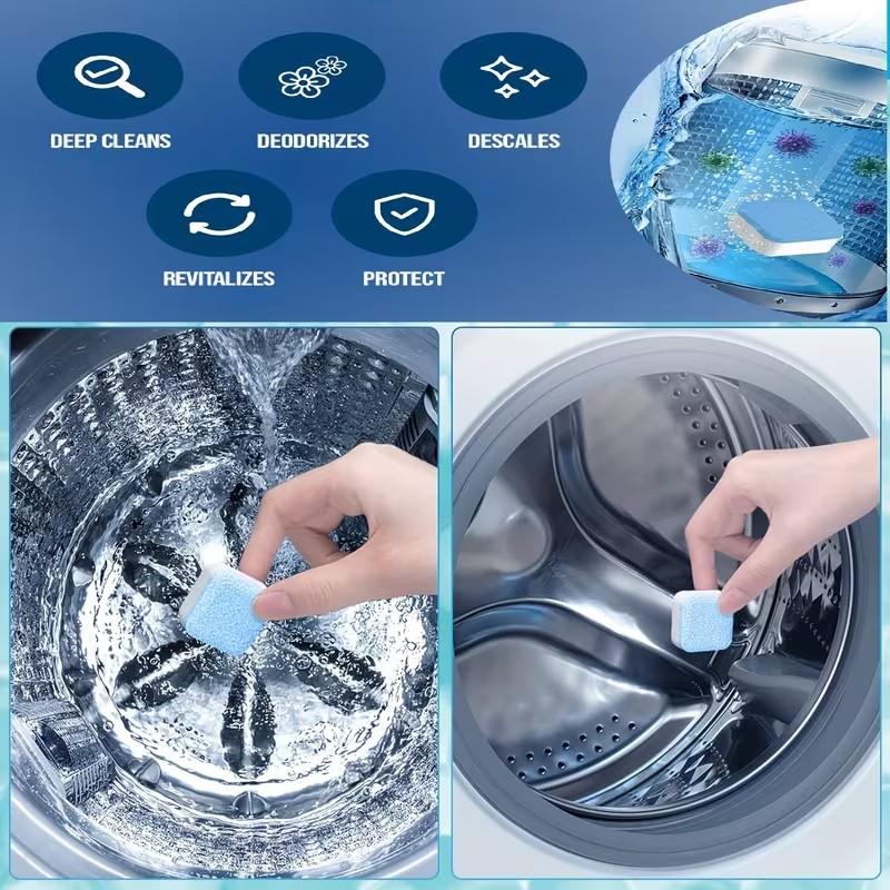 Automatic Washing Machine Tub Cleaner, Dishwasher Stain Remover Tablets, Effective Cleaning Agent for Home Appliances