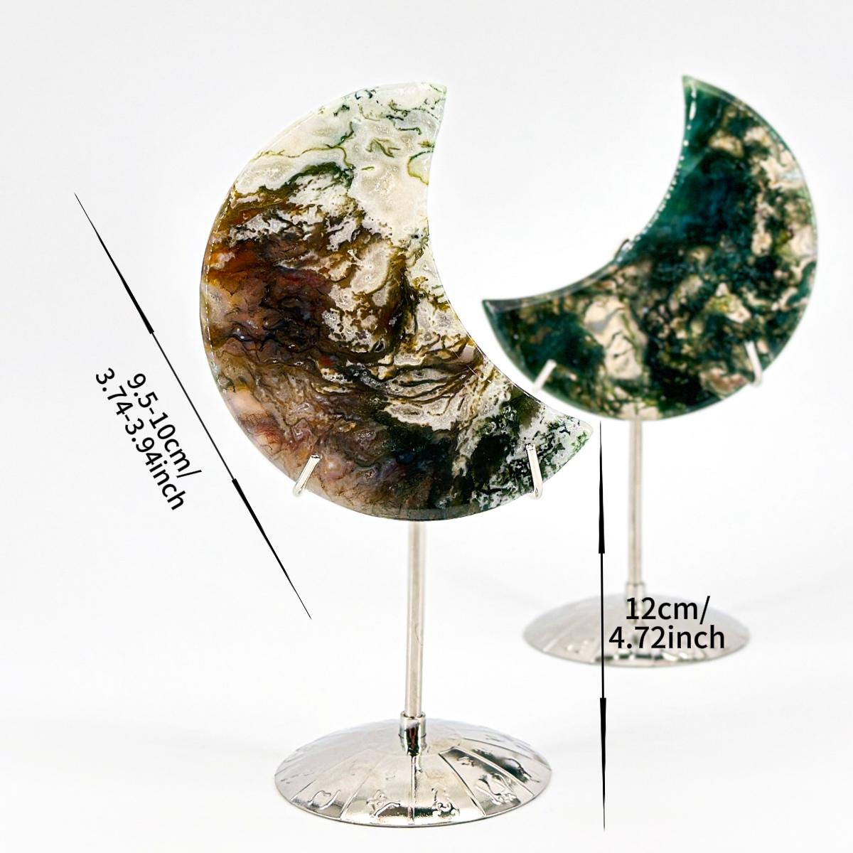 [Star Gate] 1 count hand-carved crescent moon ornament in various materials - Crystal Home Decor