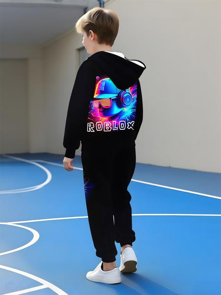 Boys' Fashion Game Character 3D Printed Hoodie Set, Long Sleeve Casual Sportswear - Outdoor Activities Essential, Perfect Gift Idea