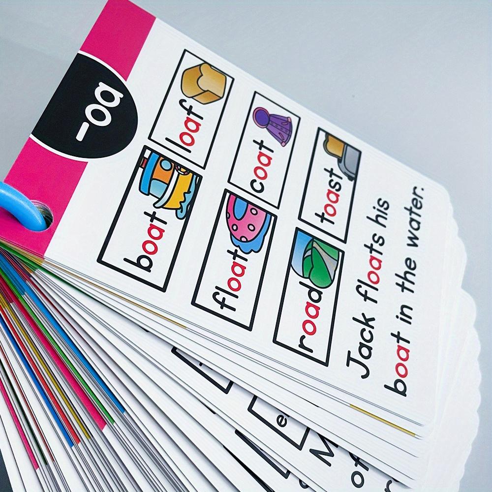 Phonetic Symbol Flashcards - CVC Vocabulary Learning Cards, featuring colorful illustrations, educational cognitive games suitable for teenagers, memory aids, phonetic symbols, English teaching materials, flashcards, and school supplies.