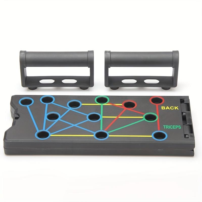 1 multi-functional prone push-up board training system with Pushup Handles - Heavy-duty home fitness equipment, non-slip surface, suitable for core, chest, arm, leg and back exercises - Universal fitness system for both men and women (black)