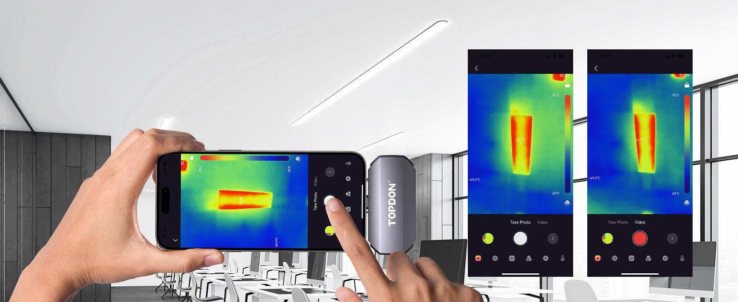 TOPDON TC002C Thermal Camera for iPhone 15 Series & iPads with Type-C Port 256x192 IR High Resolution Thermal Imager Infrared Test Report -4°F to 1022°F Temp Range Upgraded Version of TC002 Cellphone Smartphone