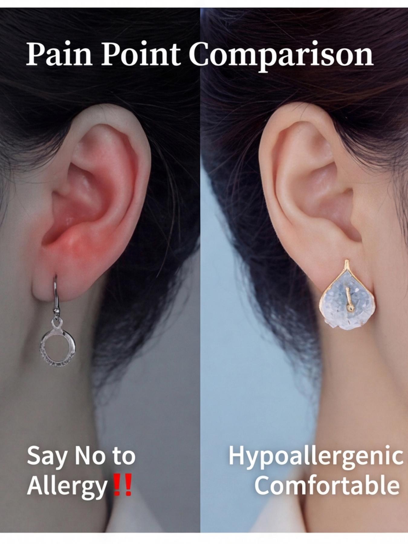 Women's Hypoallergenic Calla Lily Flower Stud Earrings, Gold Plated Gradient Blue Crystal Enamel Dainty Earrings, French Style Fashion Jewelry for Everyday Wear Wedding & Gift