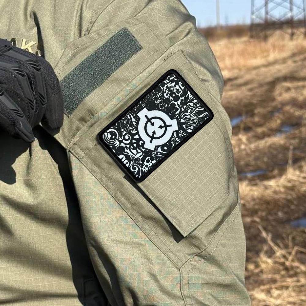 SCP Foundation Tactical Morale Meme Patch Chevron Military Army Badge Hook Loop Emblem for Backpack Airsoft Gear Vest