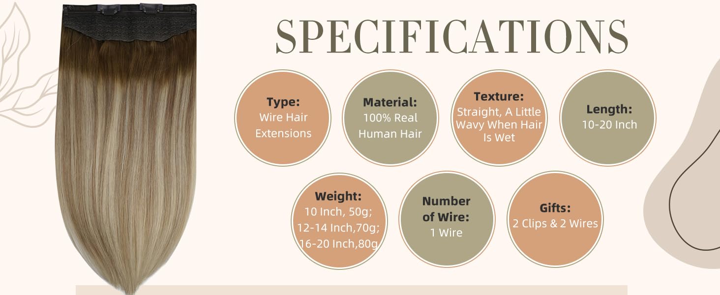 Full Shine Wire Weft Hair Extensions Human Hair Invisible Fishing Wire Adjustable #TikTokShopBlackFriday