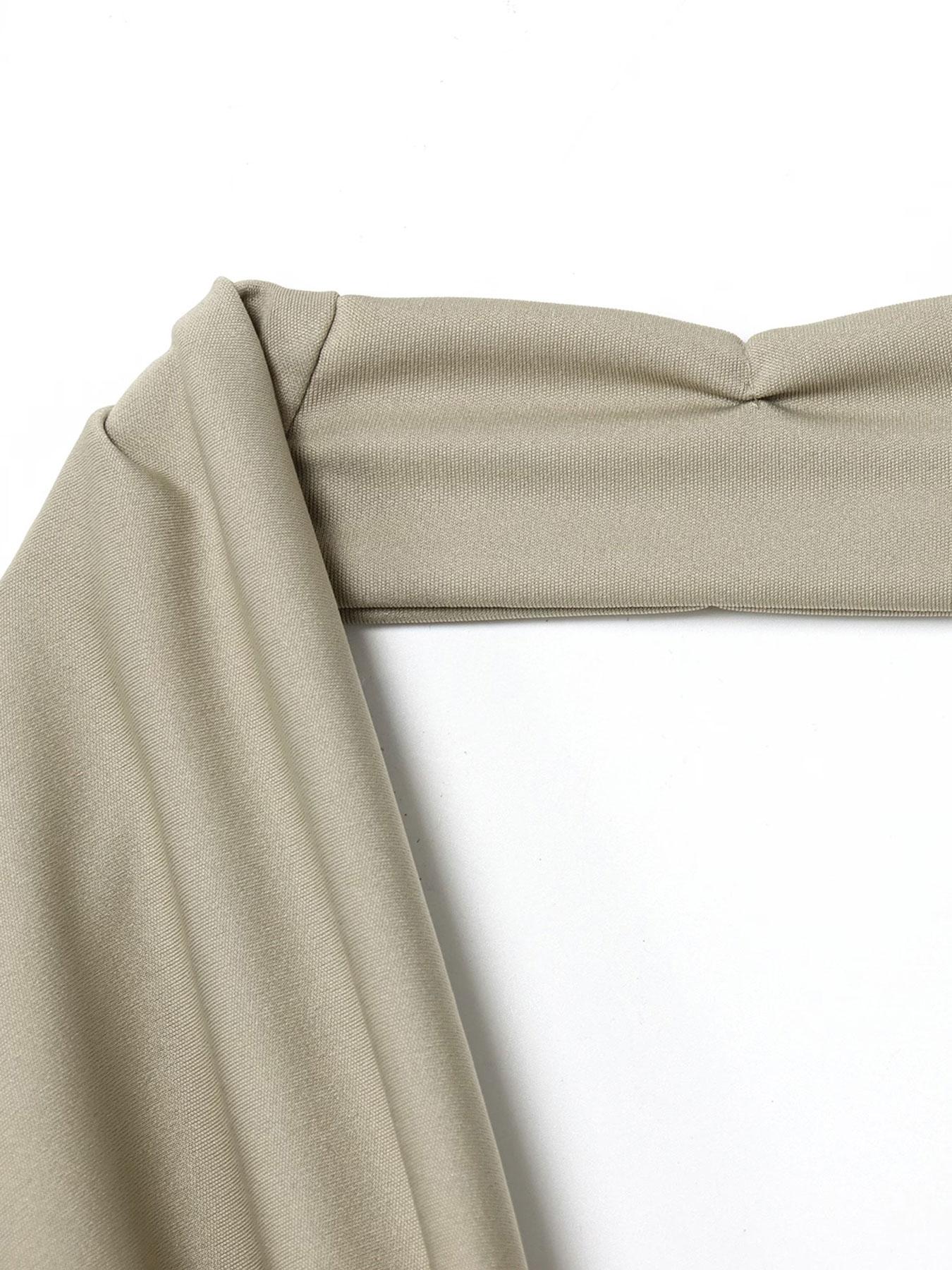 Backless Top with Adjustable Buckle Closure, Soft Flowy Fabric, Round Neck Design, Casual Daily Wear, Holiday