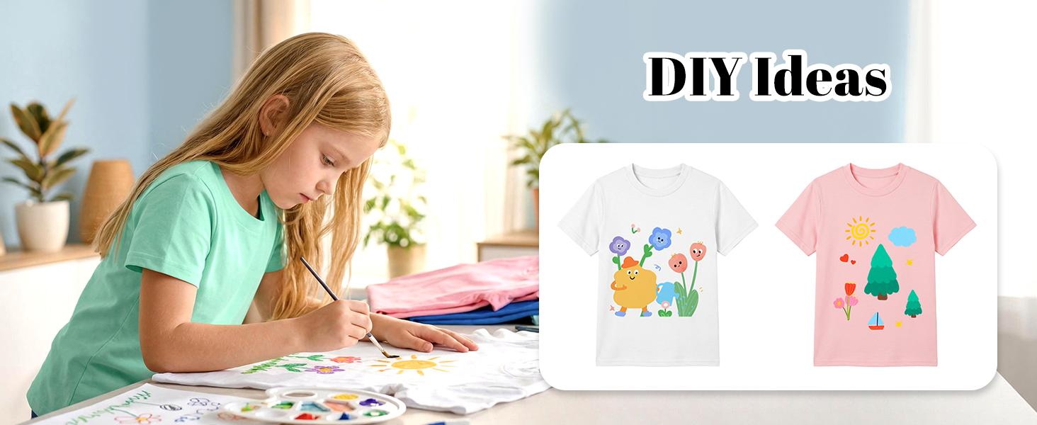 Girls Short Sleeve T-Shirts, Crewneck Solid Casual Tops for Kids, Summer Tees Ages 5-14
