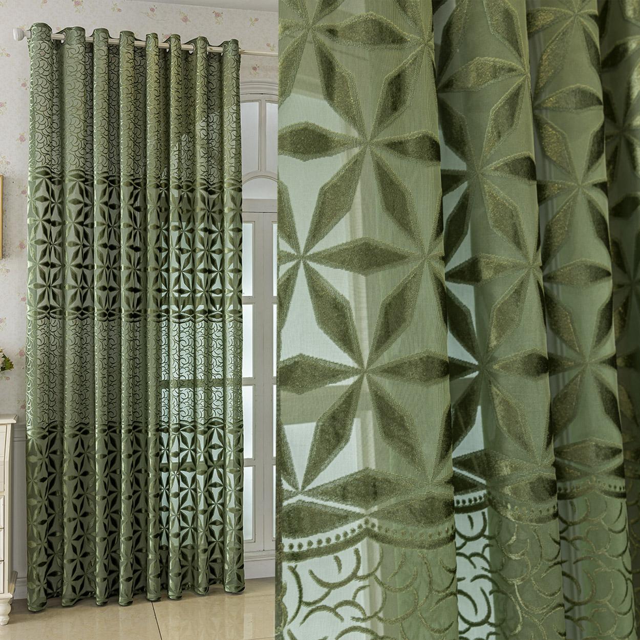 Geometric Pattern Curtain, 1 Panel Modern Simple Window Curtain, Home Decorative Curtain, Home Decoration Curtain, Home Textile for Living Room, Balcony, Bedroom or Restaurant