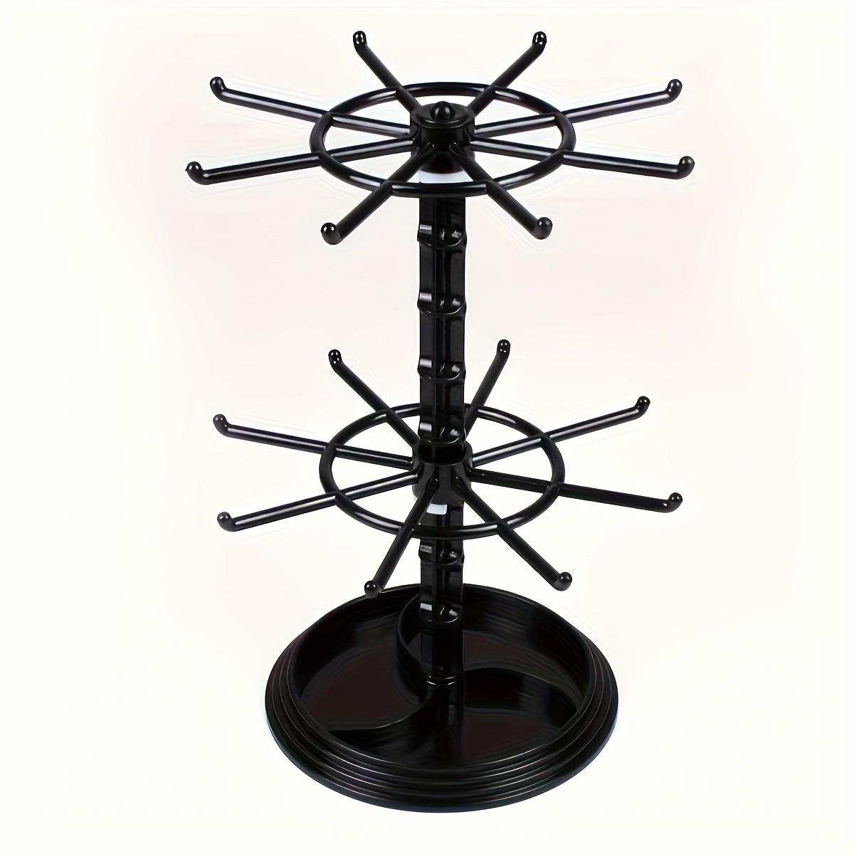 Rotatable Jewelry Rack, Earring Holder, Keychain Organizer, Desktop Storage Stand, Adjustable Design, Space-Saving Solution