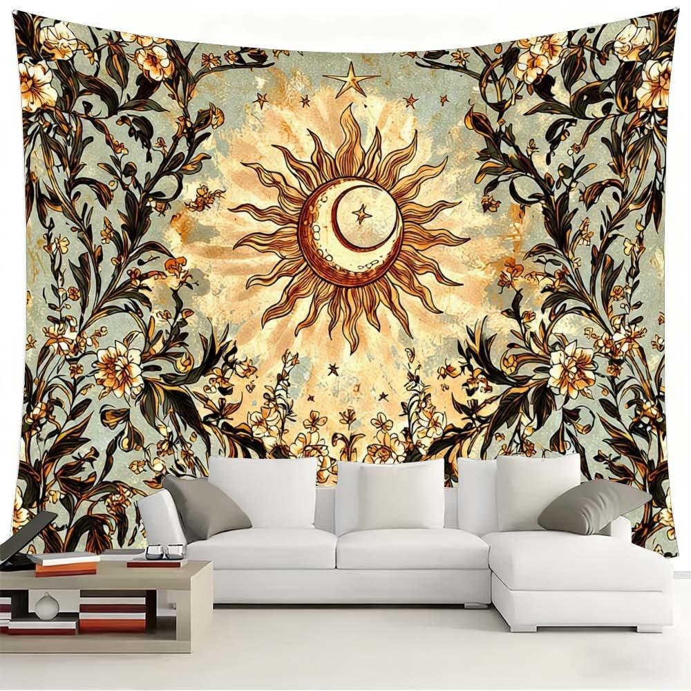 Theme Wall Hanging Tapestry, Enhance Home Atmosphere, Suitable for Living Room, Bedroom, Daily Gatherings, Artistic Fabric Background Decor