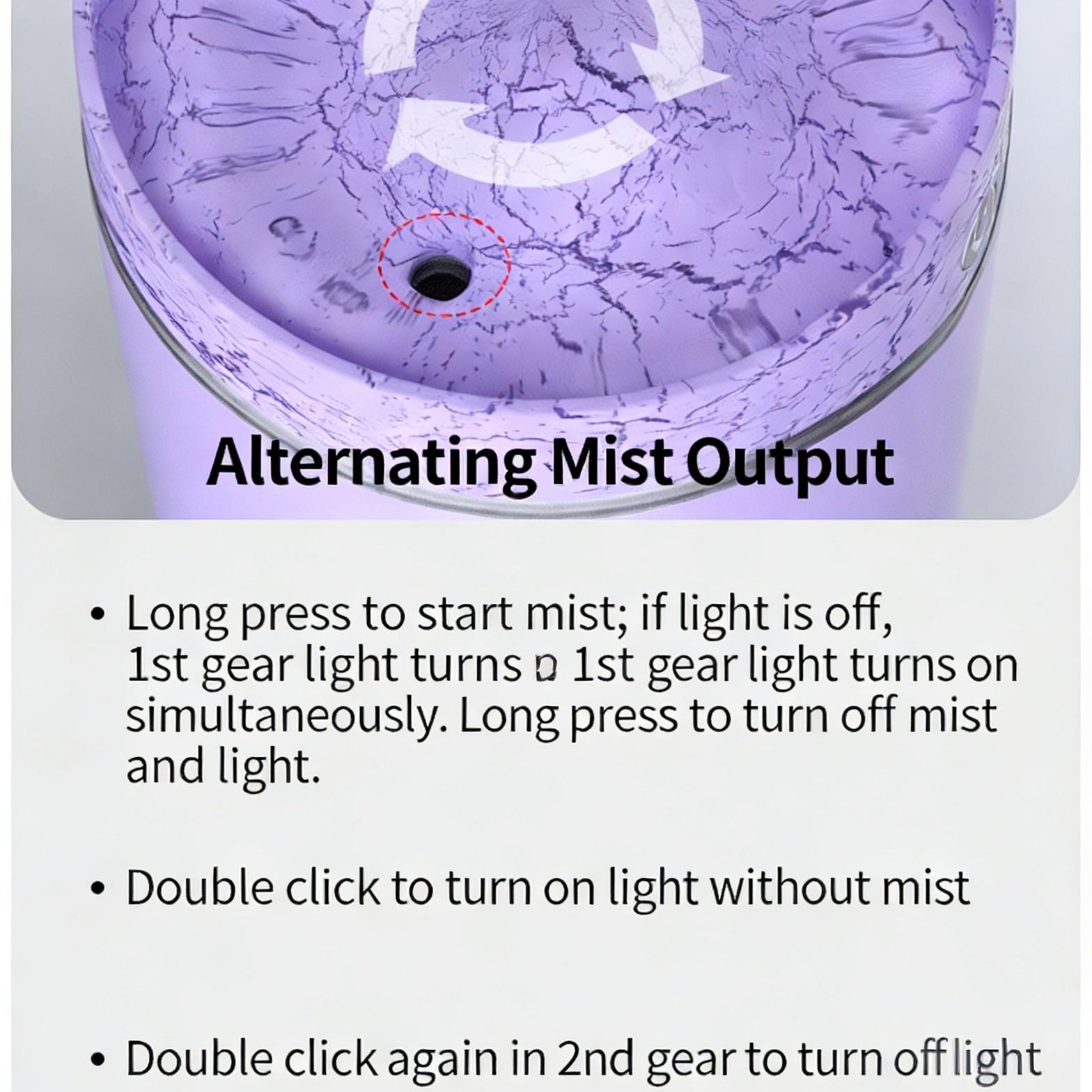 Volcano Simulation Aroma Lamp Humidifier, Home Bedroom Desktop Silent Mist Spray, Colorful Atmosphere Light, Quiet Water Sprayer