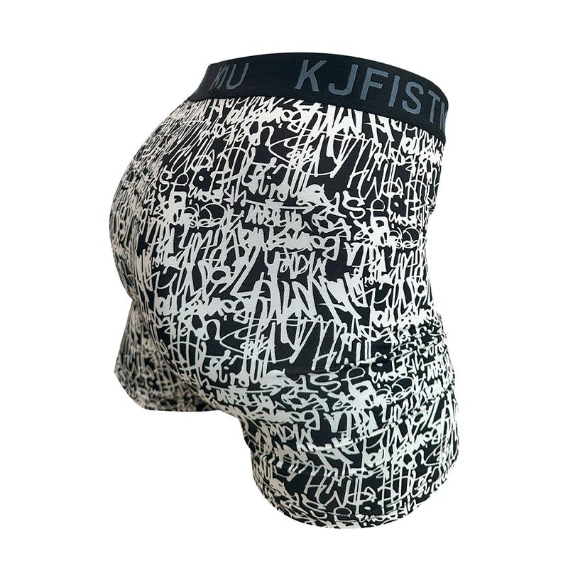 KJFISTMU Men's Boxer Briefs 12-Piece Random Set Autumn Clothing Breathable Antibacterial Fashionable Printed Graffiti Sport Underwear Comfortable Fitted Elastic Waistband Anti-Slip Soft Lightweight Fabric Menswear Bestie