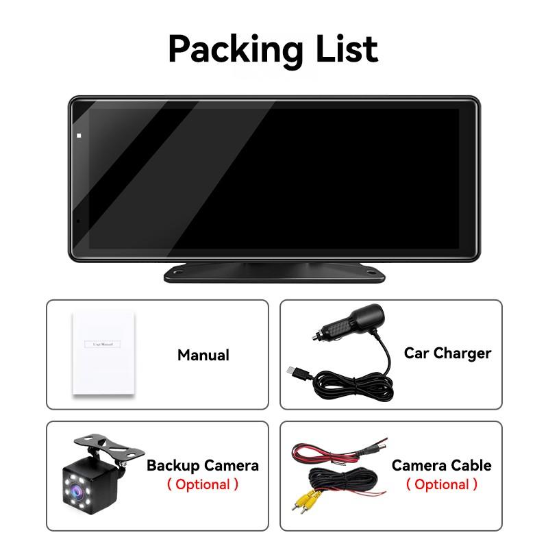 Venbes 9 Inch Portable Carplay Android Auto Touch Screen, Car Video Player, Wireless Mirror Link, USB Bluetooth-compatible Player, Easy Installation, TF Card Support Venbes 9 Inch Portable Carplay Android Auto Touch Screen, Car Video Player, Wireless Mirror Link, USB Bluetooth-compatible Player, Easy Installation, TF Card Support