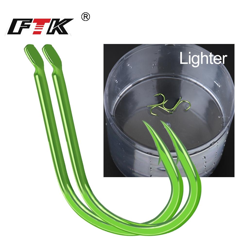 FTK Ise-Ni Fishing Hooks, Fluorescent Green, Flattened, 100pcs Stainless Steel, High-Carbon Steel, Barbed