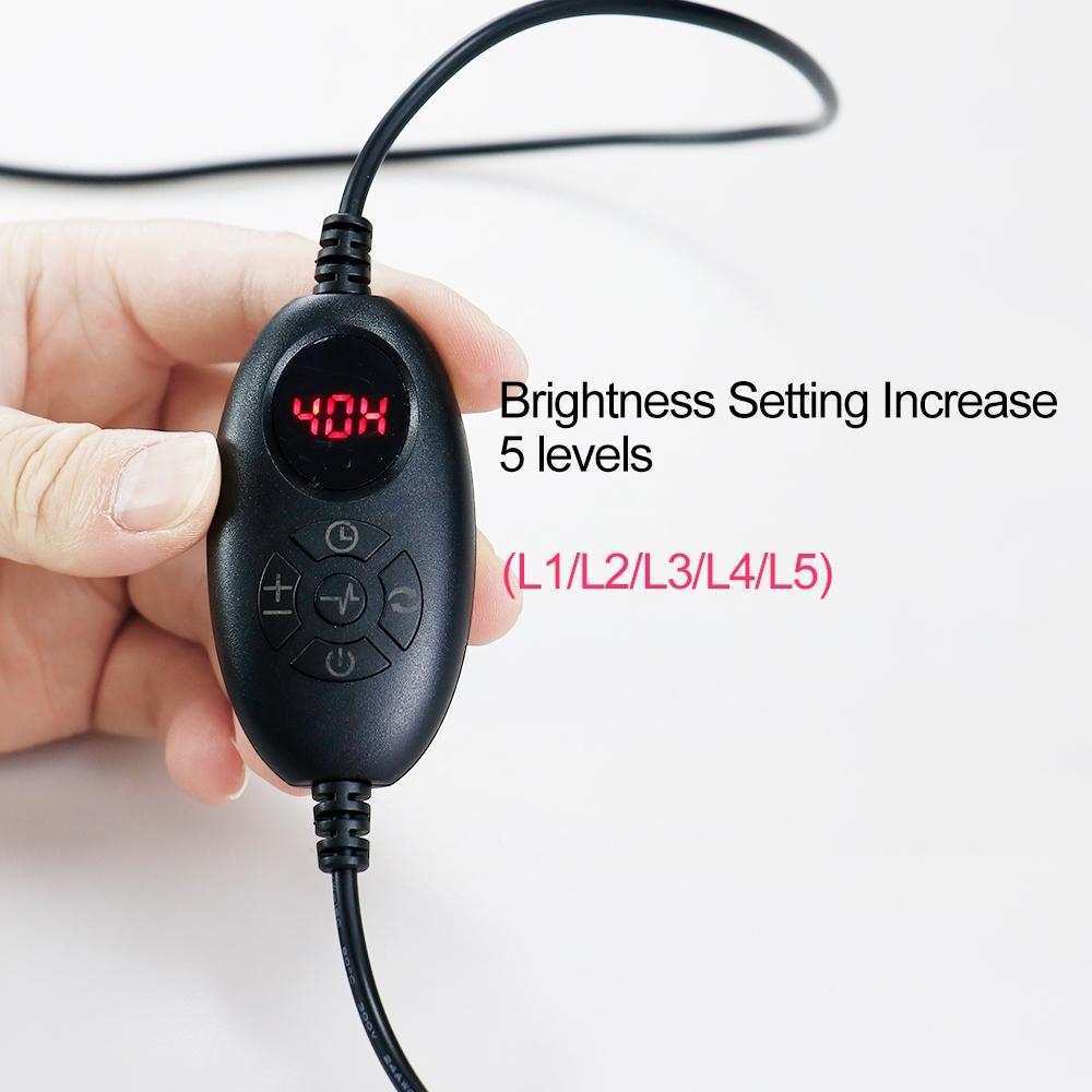 120 LEDs Red Light Infrared Therapy Belt 850nm 660nm Back Legs Arms Burn Fat Wrap Slimming Machine Waist Heat Pad Warming Uterus Stomach 5 Brightness Levels Home Physiotherapy