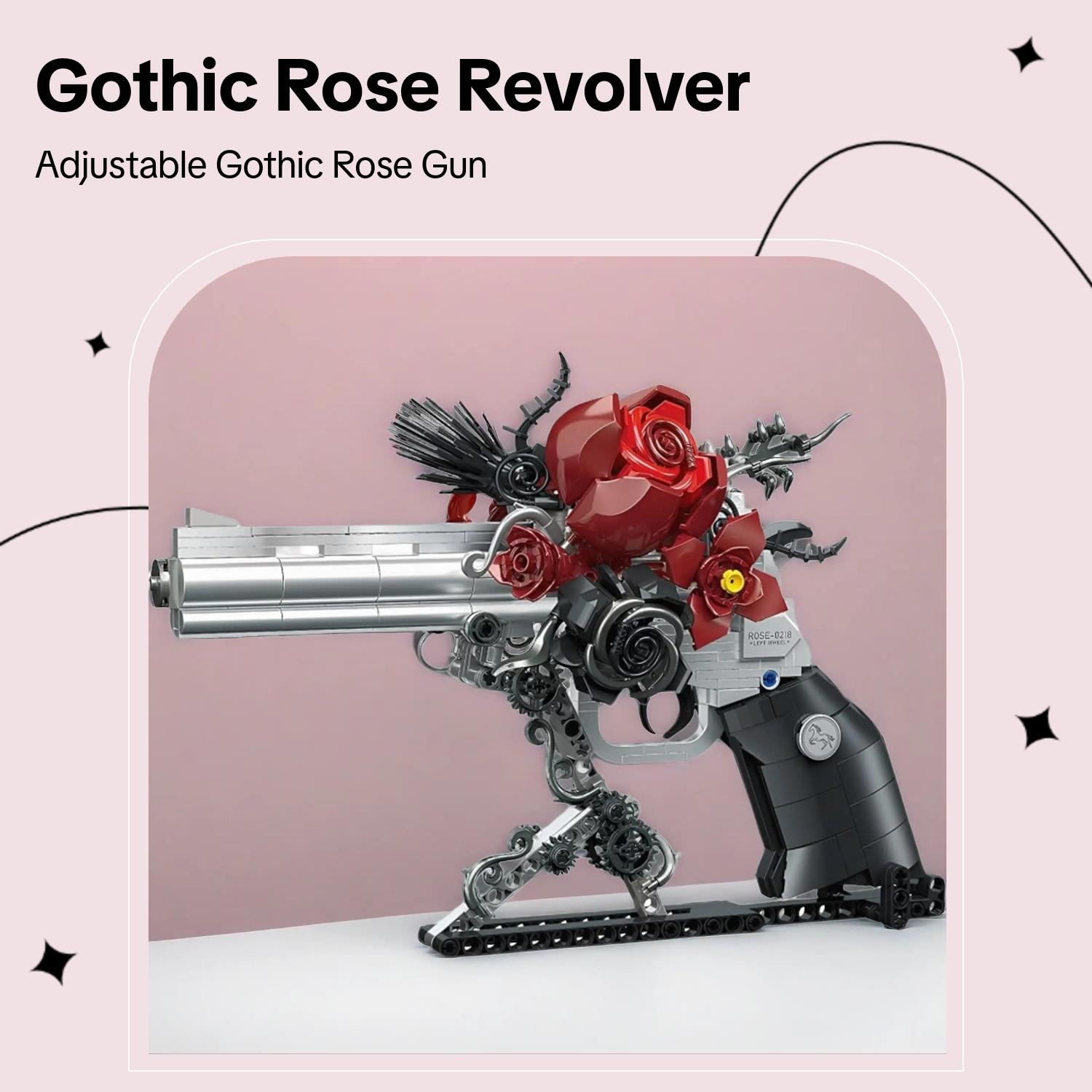 Gothic Rose Revolver Building Set, Adjustable Cylinder/toggle, Detailed  Design, Party Toy Collection Decoration, Block Assembly Kit - TikTok Shop