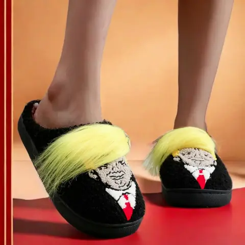 Cartoon Hair Design Lightweight Slipper, Cute Soft Slippers, Trendy Casual Slippers, Casual Soft Comfortable Home Slippers, Warm Casual Fashion Slippers for Indoor & Outdoor Use for Women & Men, Shoe, Footwear Slide Slipper, Slipper Shoes