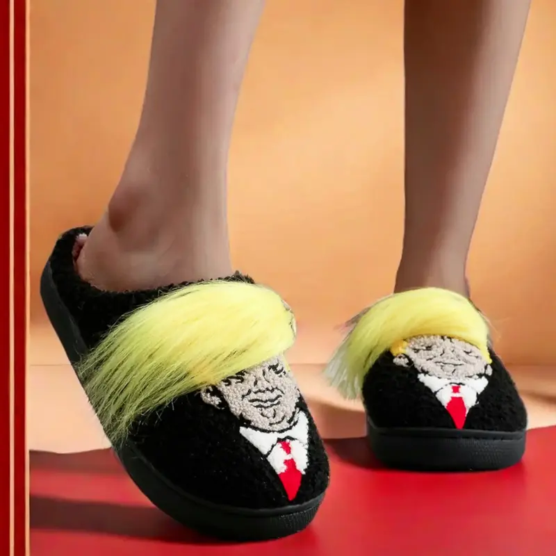 Cartoon Hair Design Lightweight Slipper, Cute Soft Slippers, Trendy Casual Slippers, Casual Soft Comfortable Home Slippers, Warm Casual Fashion Slippers for Indoor & Outdoor Use for Women & Men, Shoe, Footwear Slide Slipper, Slipper Shoes