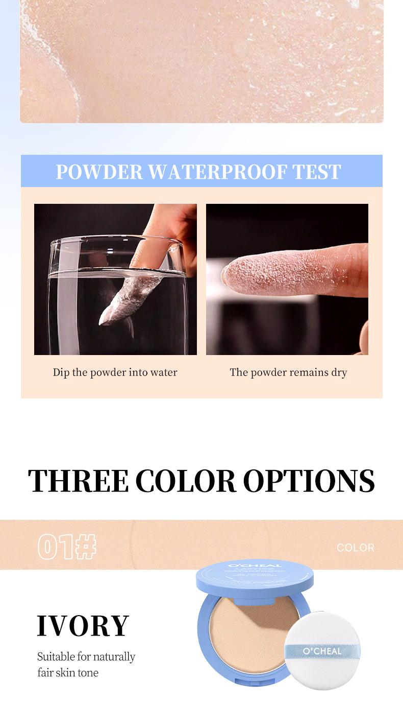 Matte Soft Focus Setting Powder & Pressed Powder, Water Resistant Natural Coverage Makeup, 3 Shades Easy Application for Daily Office Makeup, Soft Focus Finish