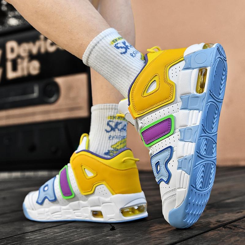 Unisex Fashion Casual Sports Shoes, Stylish Basketball Shoes, Shock Absorption Comfortable Shoes, Sizes 36-47, Men and Women