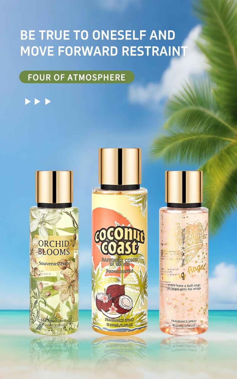 250ml Large Capacity Women's Floral Fragrance Spray, 2-in-1 Hair & Body Mist, Long-Lasting Scent, Odor Eliminating Fresh Fragrance for Daily Use