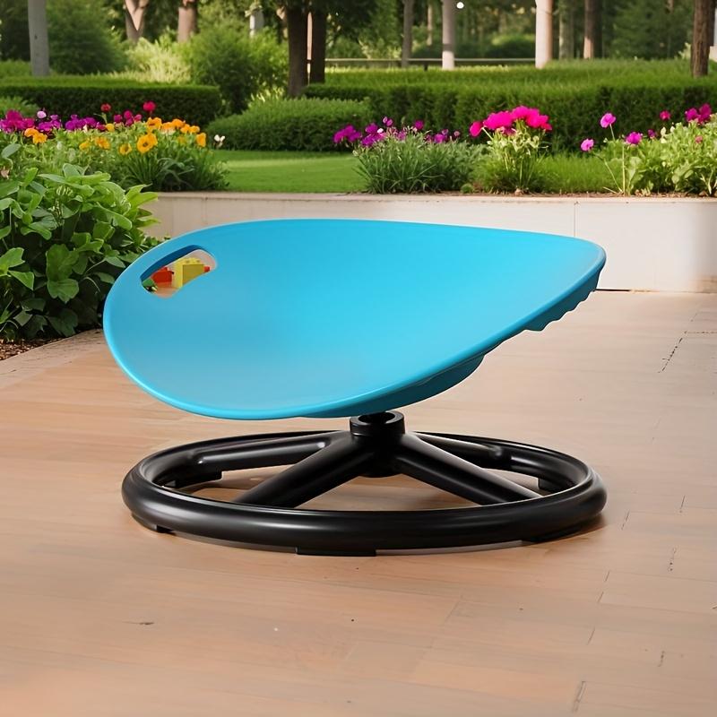 One durable plastic swivel sensory chair with an oval eggshell design, upgraded non-slip base, training and rehabilitation equipment suitable for training centers and home use, improving balance and concentration, exercise chair, wave-shaped seat cushion.