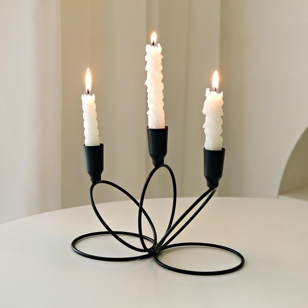 Vintage Candle Holder for Conical Candles, Elegant Decorative Candle Stand for Restaurants and Weddings, Durable Design, Versatile Use