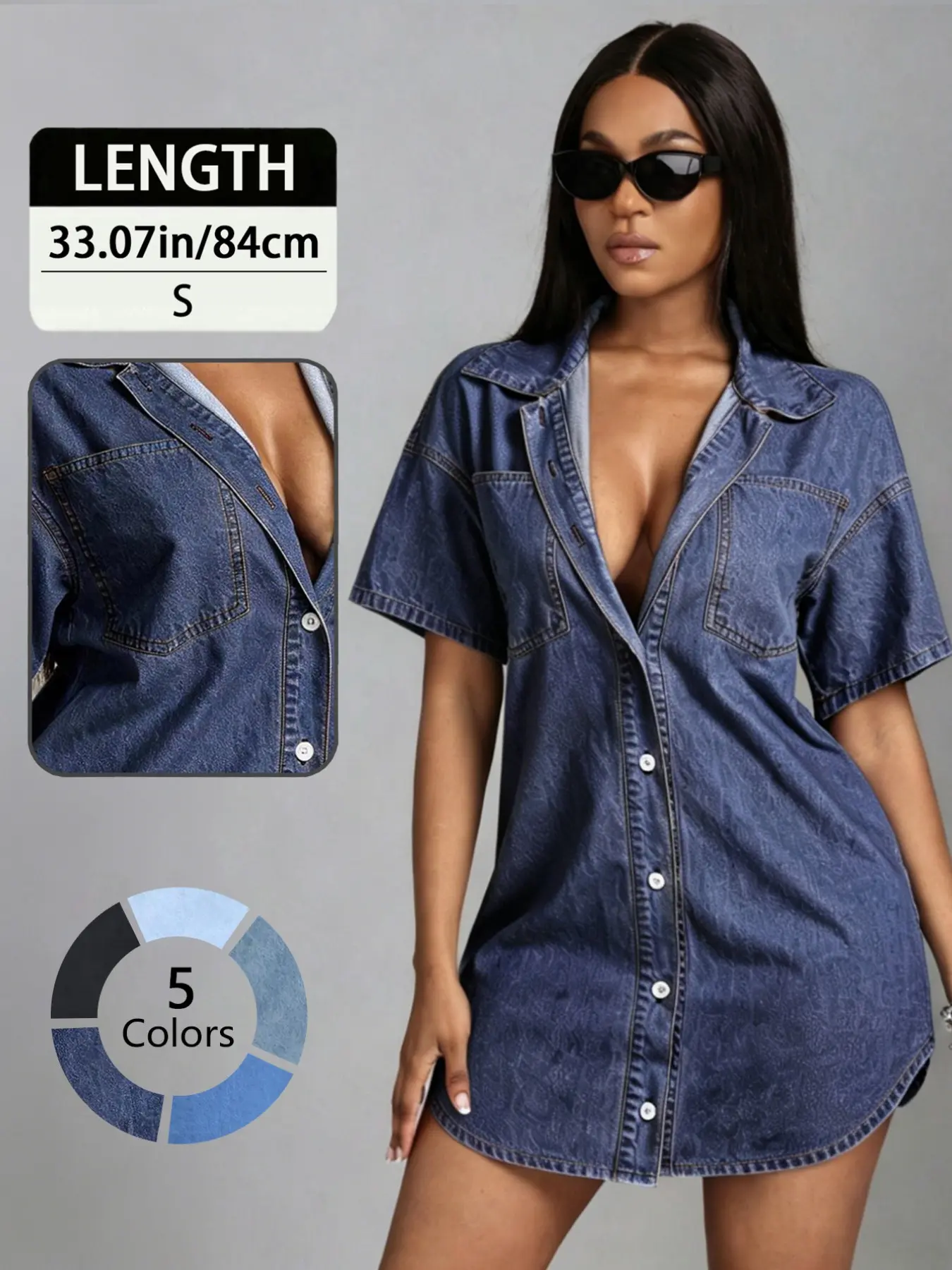 Deep Blue Floral Print