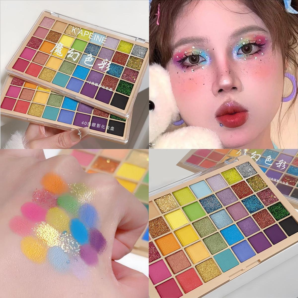 K'apine 40 Color Shimmer Matte Eyeshadow Palette, Professional Eye Makeup, High Pigment Long-Lasting, Perfect for Parties Daily Cosplay