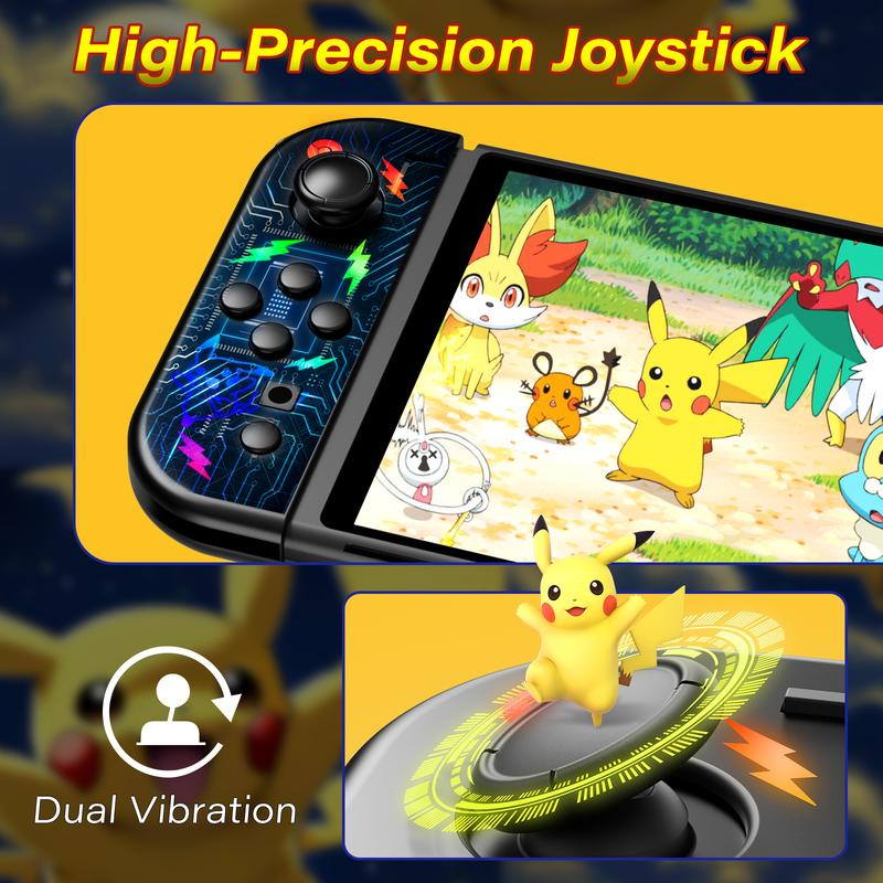 【Halloween】JORREP Game Controller (L/R) Switch Controller- Wireless Game Controller,Ergonomic Grip, Dual Vibration,Cool lights 【Halloween】JORREP Game Controller (L/R) Switch Controller- Wireless Game Controller,Ergonomic Grip, Dual Vibration,Cool lights