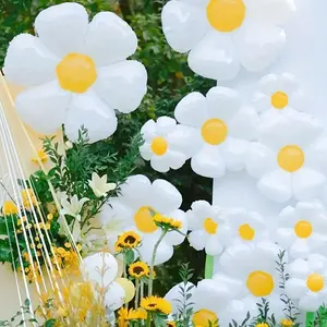 1/3/5/10Pcs Daisy Huge White Flower Aluminum Foil Balloons for Birthday Baby Shower Wedding Daisy Party Decorations Supplies
